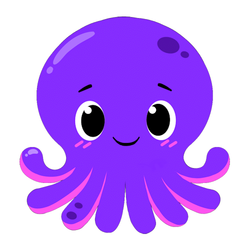 Pictory AI tool logo featuring a friendly purple octopus mascot