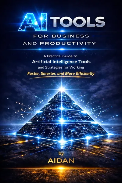 AI Tools For Business and Productivity book cover, by AIDAN
